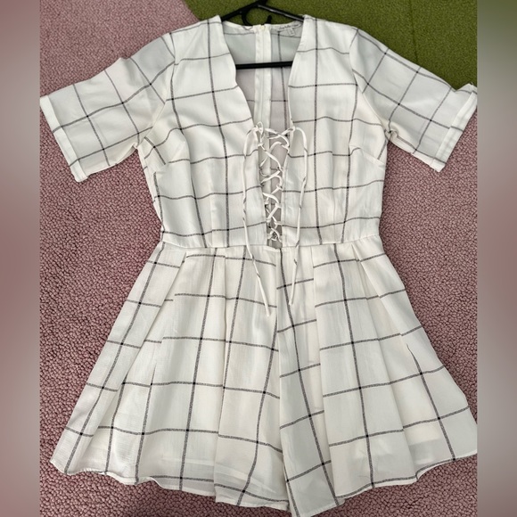 Charlotte Russe Pants - Black and White Romper